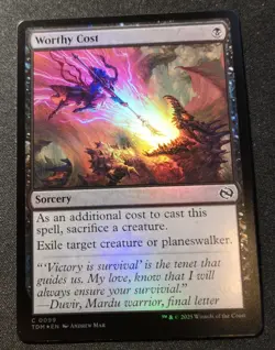 Worthy Cost - Foil - TDM - MTG - EN - NM - 0099 - Image 1