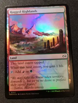 Rugged Highlands - Foil - TDM - MTG - EN - NM - 0265 - Image 1