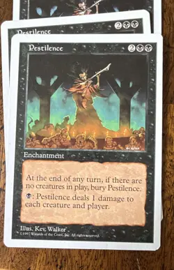 Pestilence MTG Core Set 5th & 6th Edition Regular Magic, The Gathering M/HP - Image 2