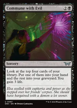 COMMUNE WITH EVIL Uncommon Duskmourn: House of Horror NM MTG - Image 1