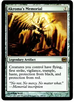 MTG Akroma's Memorial Future Sight Moderately Played Legendary Artifact-uqvw - Image 1
