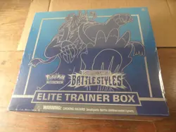 H-43 Pokemon Battle Styles Elite Trainer Box Rapid Strike Urshifu Blue ETB 8 pk - Image 1