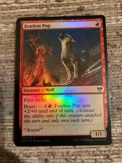 Fearless Pup Foil - MTG Magic Cards - Kaldheim - Image 1