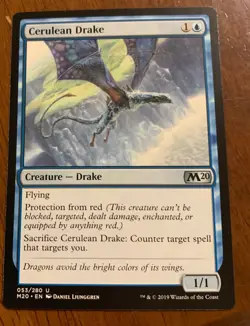 Cerulean Drake - MTG Magic Cards - M20 Core 2020 - Image 1