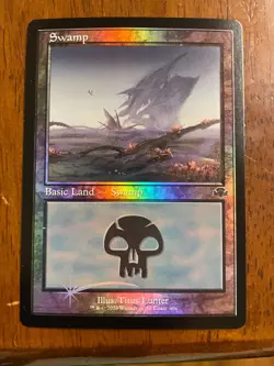 Swamp (406) (Retro Frame) - Foil - Dominaria Remastered - MTG Magic Card - NM - Image 1