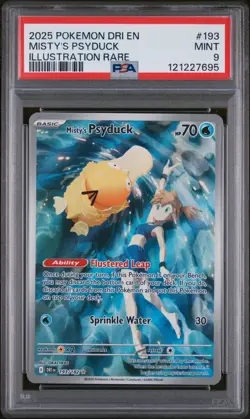 2025 Pokemon DRI EN Misty's Psyduck - Illustration PSA 9 - Image 1