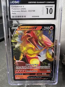 2020 Pokemon Sword and Shield Darkness Ablaze Centiskorch V #33 CGC 10 - Image 2