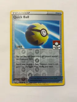 Quick Ball - 179/202 - Pokemon Reverse Holo SWSH STAFF League Cup Promo NM - Image 1