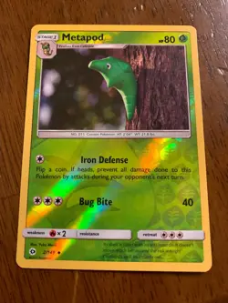 Metapod 2/149 Reverse Holo Sun & Moon Pokemon - NM/M - Image 1
