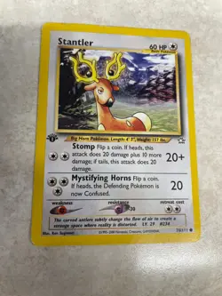 Stantler 1st Edition Common 76/111 Neo Genesis - Pokemon Card - MP - Image 1