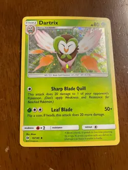 Dartrix - 10/149 Alternate Holo Sun&Moon - Pokemon Card - LP - Image 1