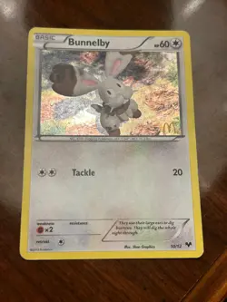 Bunnelby 10/12 McDonald’s Holo Promo - Pokemon Card - LP - Image 1