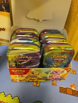 Pokemon Prismatic Evolutions Mini Tin Display Case/Box - *Empty Box & Tins Only* - Image 3