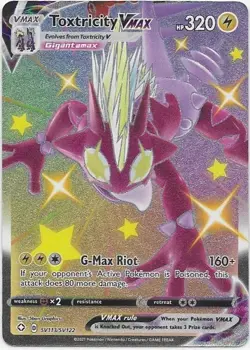 Toxtricity VMAX SV113/SV122 Holo VMAX Rare Shining Fates Shiny Vault Pokemon NM - Image 1
