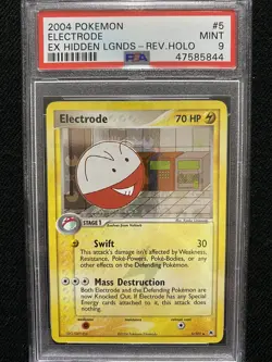 2004 Pokemon EX Hidden Legends Electrode Reverse Holo 5/101 PSA 9 Mint - Image 1