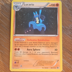 Pokemon TCG Lucario 80/113 Legendary Treasures Holo Rare Stage 1 English 2013 - Image 1