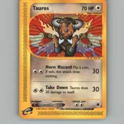 Tauros 133/165 Common Expedition Base Set Pokemon Lightly Played - Image 1