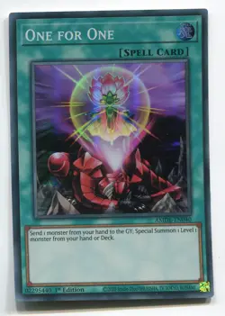 Yu-Gi-Oh! One for One Super Rare englisch AMDE-EN040 Einer fur Einen - Image 1