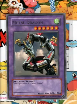Yugioh! TCG Metal Dragon - LOB 102 - Rare Unlimited NM/M - Image 1