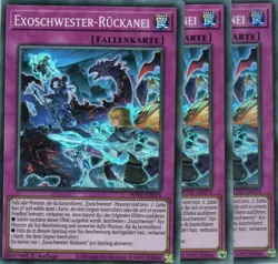 yugioh 3x Exoschwester-Ruckanei POTE-DE076 SUPER RARE 1AUFLAGE DEUTSCH - Image 1