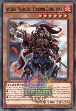1st Ed Ancient Warriors - Fearsome Zhang Yuan ETCO-EN021 Yugioh - Image 1
