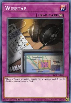 Yugioh Wiretap DLCS-EN037 1st Edition Common M/NM - Image 1