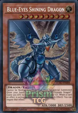 1st ed Blue-Eyes Shining Dragon secret rare LCKC-EN008 Yugioh - Image 1