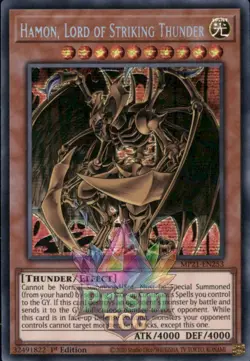 1st ed Hamon, Lord of Striking Thunder SR MP21-EN253 Yugioh - Image 1