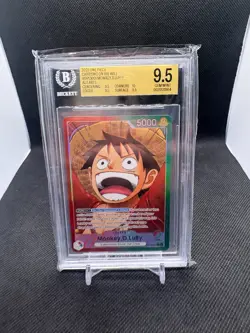 2025 ONE PIECE CARRYING ON HIS WILL #OP13001 MONKEY.D.LUFFY ALT ART L BGS 9.5 - Image 1