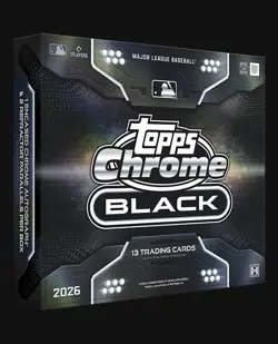 2026 TOPPS CHROME BLACK MLB BASEBALL HOBBY BOX (1 AUTO/13 Cards) Brand New QTY - Image 1