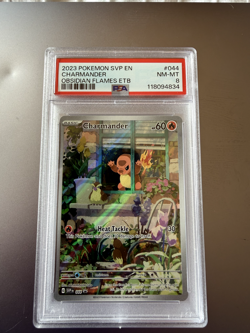 PSA 8 CHARMANDER OBSIDIAN FLAMES 2023 POKEMON SVP BLACK STAR PROMO #044 #2023 - Image 1