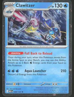Pokemon Clawitzer (Cosmos Holo) Rare 038/132 Miscellaneous Cards & Products H... - Image 1