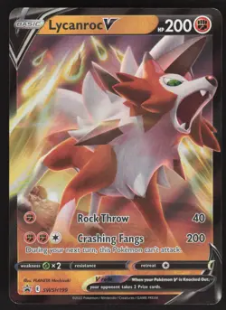 Pokemon Lycanroc V Promo SWSH199 SWSH: Sword & Shield Promo Cards Holofoil NM - Image 1