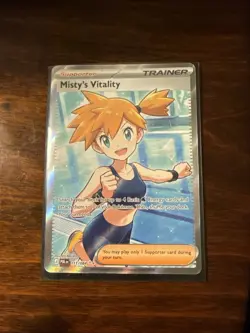 POKEMON TCG Pitch Black MISTY’S VITALITY Full Art Trainer Card 111/084 English - Image 1
