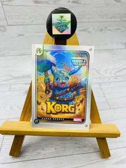 Pikachu as Cosplay Korg Heroes & Villains Non- Pokemon Fan Art Trading Card - Image 1