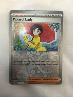 Pokemon miscut error card with Trademark! - Parasol Lady - Common - Image 1