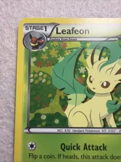 2013 Pokemon LEAFEON Card BW87 # 470 Promo Black Star - Image 2