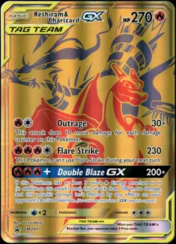 Reshiram & Charizard GX - Holo Promo Jumbo Cards SM247 NM - Image 1