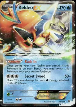 Keldeo EX - 49/99 Holo Promo Jumbo Cards 049/099 NM - Image 1
