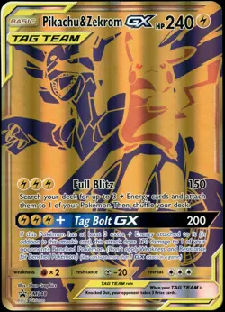 Pikachu & Zekrom GX - Holo Promo Jumbo Cards SM248 NM - Image 1