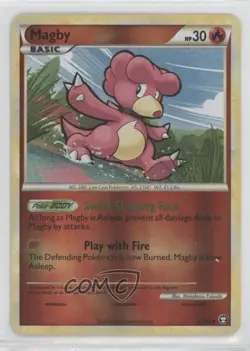 Magby Reverse Foil Pokemon HeartGold & SoulSilver Triumphant #41 2010 - Image 1