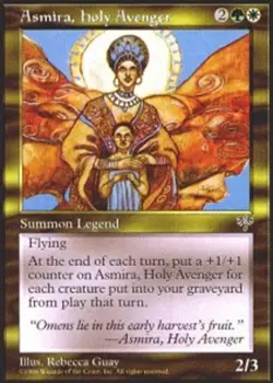 MTG Asmira, Holy Avenger, Mirage, Heavily Played, English - Image 1