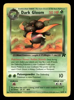 Dark Gloom - 36/82 - Uncommon - Team Rocket - Pokemon Card - LP - Image 1