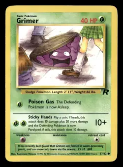 Grimer - 57/82 - Common - Team Rocket - Pokemon Card - LP - Image 1