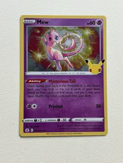 The Pokemon Company Mew 011/025 Celebrations Holo Rare Holo ENG 2021 60 HP - Image 1