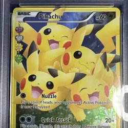 2016 POKEMON XY GENERATIONS RADIANT COLLECTION #RC29 FULL ART/PIKACHU PSA 8 - Image 2
