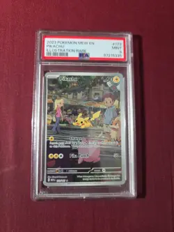 2023 Pokemon Mew EN Pikachu Illustration Rare Mint 9 PSA #173 - Image 1