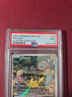 2023 Pokemon Mew EN Pikachu Illustration Rare Mint 9 PSA #173 - Image 3