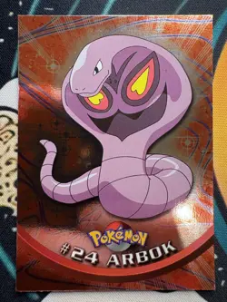 1999 Topps Pokemon TV Animation Edition Series 1 #24 Arbok foil - Image 1