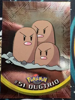 1999 Topps Pokemon TV Animation Edition Series 1 #51 Dugtrio Foil - Image 1